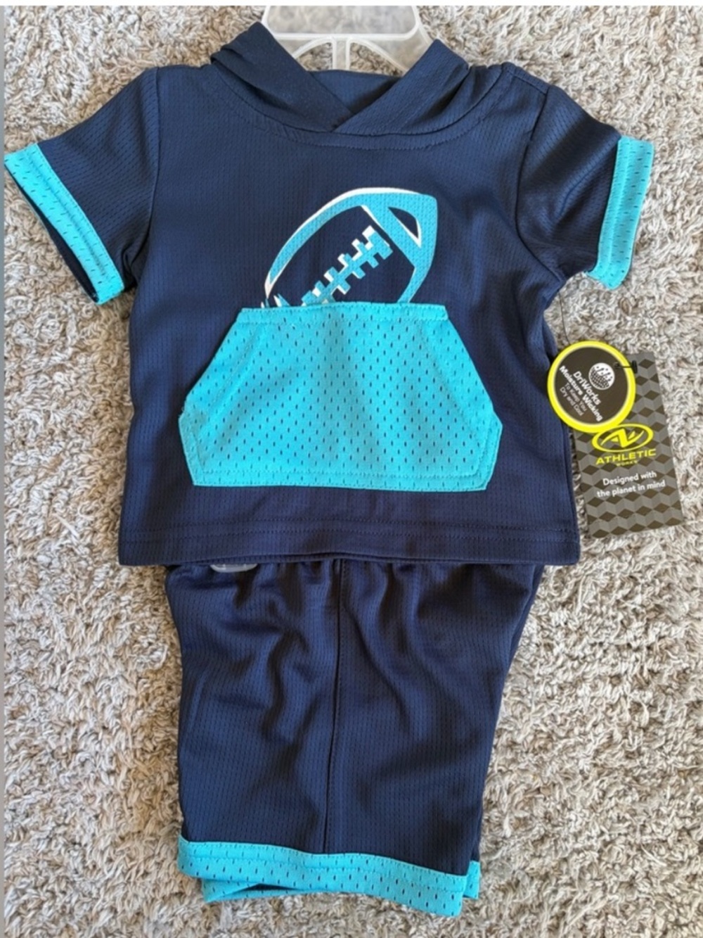 ✨$6✨NWT•Athletic Works• 2-pc Short Set | Blue | 3-6m